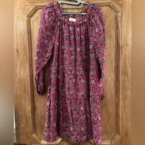 Xirena Floral Long Sleeve Mini Dress